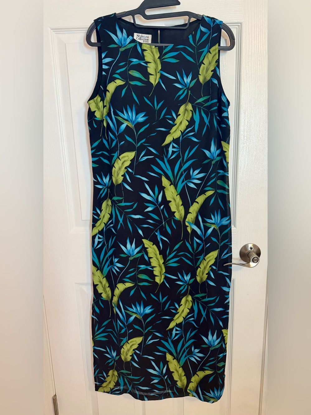 Style & Company Sleeveless Tropical A-Line Dress Sz 10P